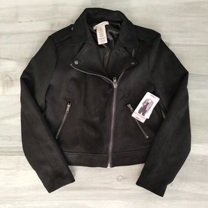  New Philosophy faux suede jacket black